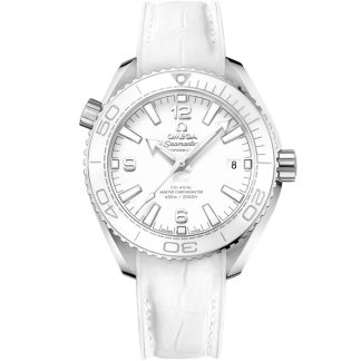 Omega Seamaster Planet Ocean 600M 39,5 mm, staal met leren band 215.33.40.20.04.001