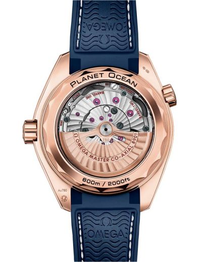 Omega Seamaster Planet Ocean 600M 43,5 mm, Sedna™ gold met leren band met rubberen voering 215.63.44.21.03.001 - Afbeelding 2