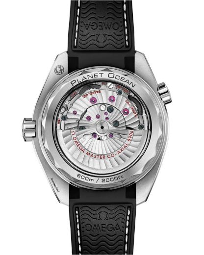 Omega Seamaster Planet Ocean 600M 43,5 mm, staal met leren band met rubberen voering 215.33.44.22.01.001 - Afbeelding 2