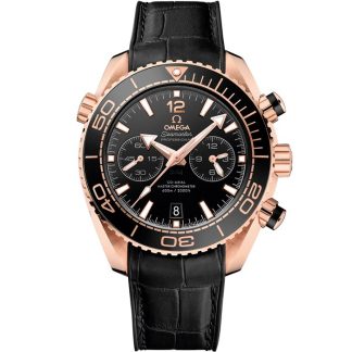 Omega Seamaster Planet Ocean 600M 45,5 mm, Sedna™ gold met leren band met rubberen voering 215.63.46.51.01.001