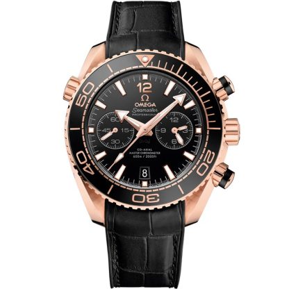 Omega Seamaster Planet Ocean 600M 45,5 mm, Sedna™ gold met leren band met rubberen voering 215.63.46.51.01.001