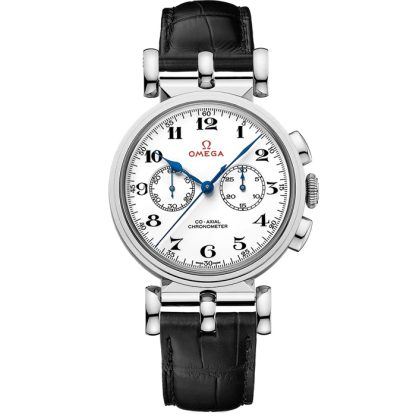 Omega Speciale Edities Officiële tijdwaarnemer van de Olympische Spelen 38 mm, witgoud met leren band 522.53.38.50.04.001
