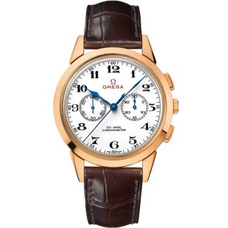 Omega Speciale Edities Officiële tijdwaarnemer van de Olympische Spelen 39 mm, roségoud met leren band 522.53.39.50.04.001