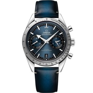 Omega Speedmaster '57 40,5 mm, staal met leren band 332.12.41.51.03.001