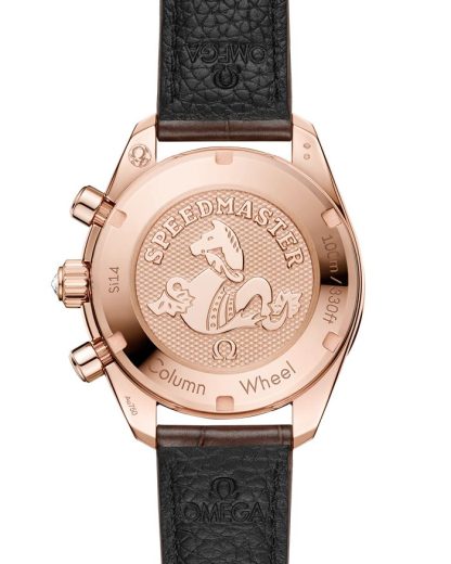 Omega Speedmaster 38 38 mm, Sedna™ gold met alligator 324.58.38.50.63.001 - Afbeelding 2
