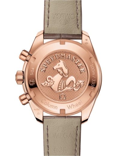 Omega Speedmaster 38 38 mm, Sedna™ gold met leren band 324.63.38.50.02.003 - Afbeelding 2