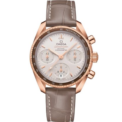 Omega Speedmaster 38 38 mm, Sedna™ gold met leren band 324.63.38.50.02.003