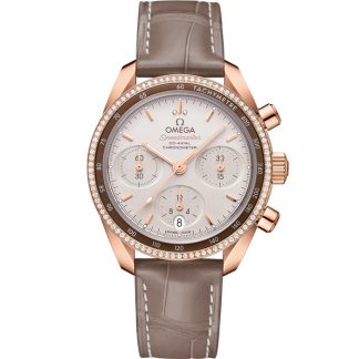 Omega Speedmaster 38 38 mm, Sedna™ gold met leren band 324.68.38.50.02.003