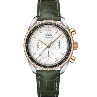 Omega Speedmaster 38 38 mm, staal - geelgoud met leren band 324.28.38.50.02.001