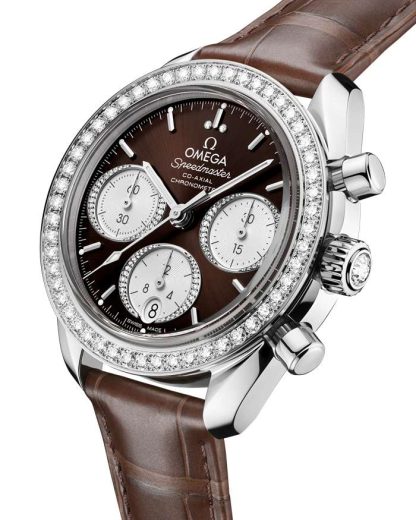 Omega Speedmaster 38 38 mm, staal met alligator 324.18.38.50.63.001 - Afbeelding 3