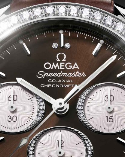 Omega Speedmaster 38 38 mm, staal met alligator 324.18.38.50.63.001 - Afbeelding 7