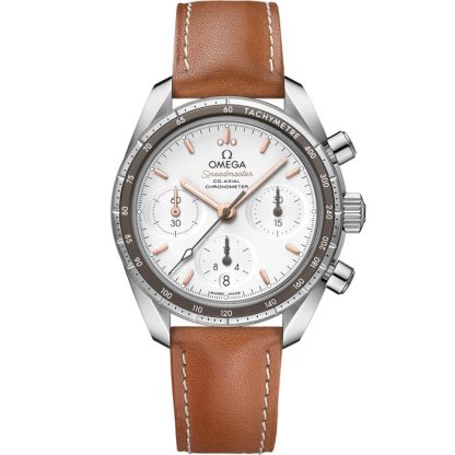 Omega Speedmaster 38 38 mm, staal met leren band 324.32.38.50.02.001