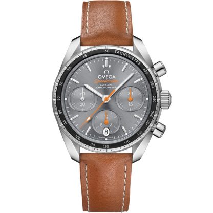 Omega Speedmaster 38 38 mm, staal met leren band 324.32.38.50.06.001