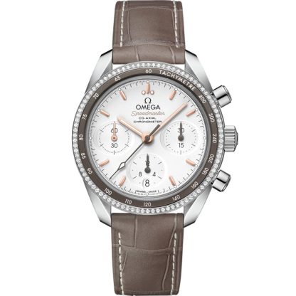 Omega Speedmaster 38 38 mm, staal met leren band 324.38.38.50.02.001