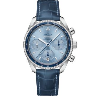 Omega Speedmaster 38 38 mm, staal met leren band 324.38.38.50.03.001