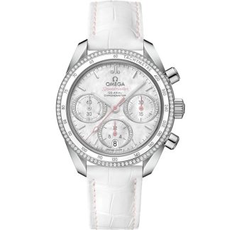 Omega Speedmaster 38 38 mm, staal met leren band 324.38.38.50.55.001