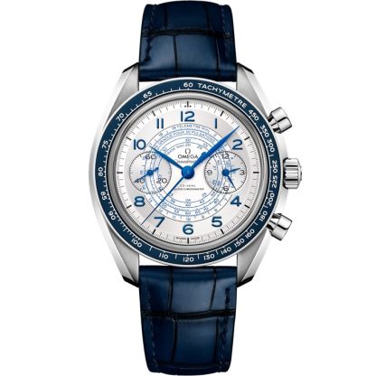 Omega Speedmaster Chronoscope 43 mm, staal met leren band 329.33.43.51.02.001