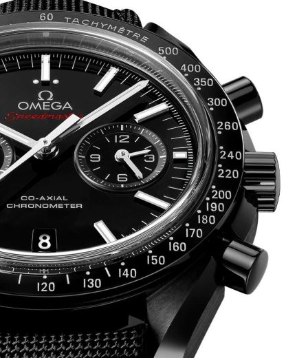 Omega Speedmaster Dark Side of the Moon 44,25 mm, zwart ceramic met gecoate nylon stoffen band met vouwsluiting 311.92.44.51.01.007 - Afbeelding 2