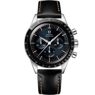 Omega Speedmaster First OMEGA in Space 39,7 mm, staal met leren band 310.32.40.50.06.001