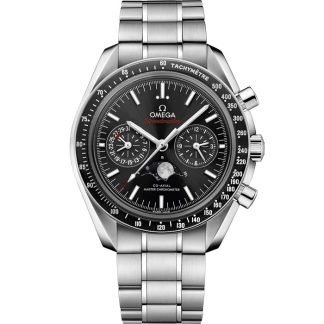 Omega Speedmaster Maanfase 44,25 mm, staal met staal 304.30.44.52.01.001