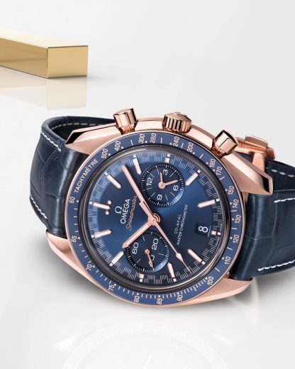 Omega Speedmaster Racing 44,25 mm, Sedna™ gold met leren band 329.53.44.51.03.001 - Afbeelding 3