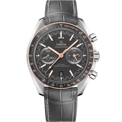 Omega Speedmaster Racing 44,25 mm, staal met leren band 329.23.44.51.06.001