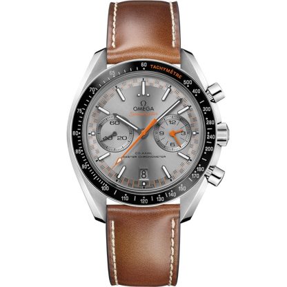 Omega Speedmaster Racing 44,25 mm, staal met leren band 329.32.44.51.06.001