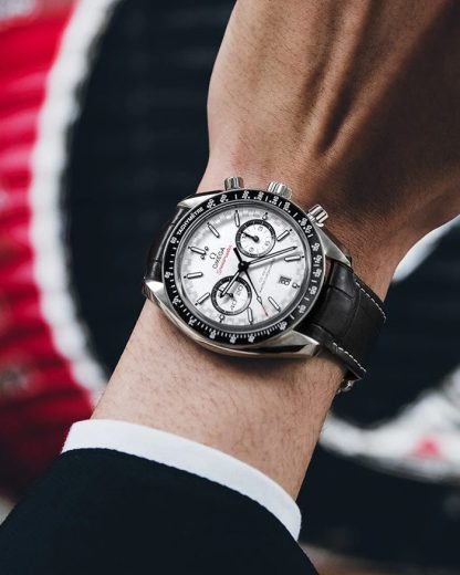 Omega Speedmaster Racing 44,25 mm, staal met leren band 329.33.44.51.04.001 - Afbeelding 2