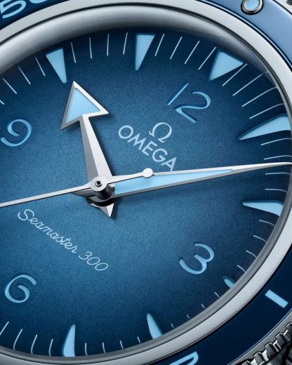 Omega Summer Blue Seamaster 300 41 mm, staal met staal 234.30.41.21.03.002 - Afbeelding 3