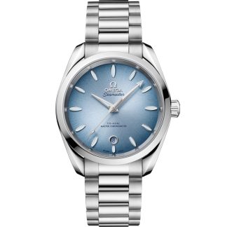 Omega Summer Blue Seamaster Aqua Terra 150M 38 mm, staal met staal 220.10.38.20.03.004