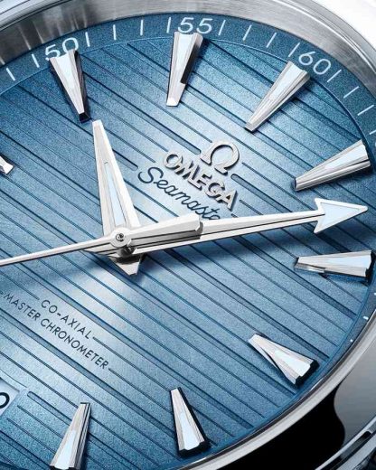 Omega Summer Blue Seamaster Aqua Terra 150M 41 mm, staal met rubberen band 220.12.41.21.03.008 - Afbeelding 3