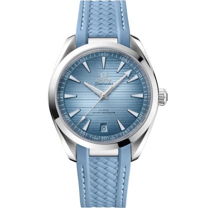 Omega Summer Blue Seamaster Aqua Terra 150M 41 mm, staal met rubberen band 220.12.41.21.03.008