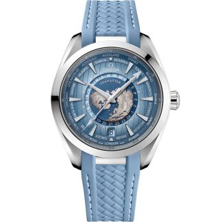 Omega Summer Blue Seamaster Aqua Terra 150M 43 mm, staal met rubberen band 220.12.43.22.03.002