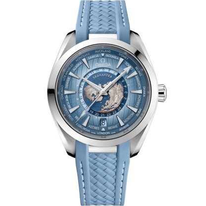 Omega Summer Blue Seamaster Aqua Terra 150M 43 mm, staal met rubberen band 220.12.43.22.03.002