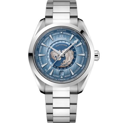 Omega Summer Blue Seamaster Aqua Terra 150M 43 mm, staal met staal 220.10.43.22.03.002