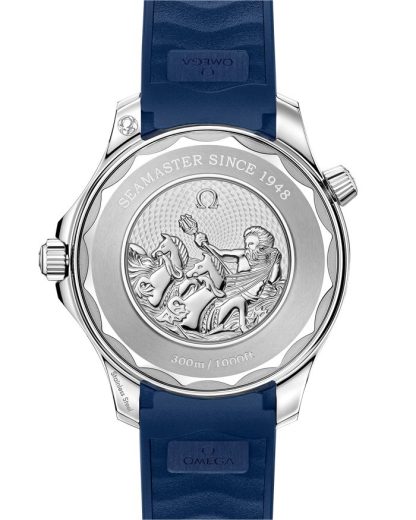 Omega Summer Blue Seamaster Diver 300M 42 mm, staal met rubberen band 210.32.42.20.03.002 - Afbeelding 2