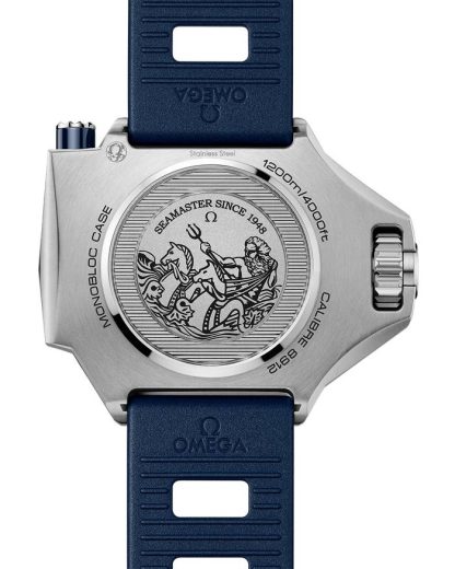 Omega Summer Blue Seamaster Ploprof 1200M 55x45 mm, O-MEGASTEEL met rubberen band 227.32.55.21.03.001 - Afbeelding 2