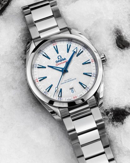 Omega ‘Beijing 2022’ Seamaster Aqua Terra 150M 41 mm, staal met staal 522.10.41.21.04.001 - Afbeelding 3