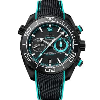 Omega ‘ETNZ’ Deep Black Seamaster Planet Ocean 600M 45,5 mm, zwart ceramic met rubberen band 215.92.46.51.01.003
